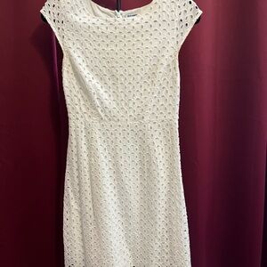 Old Navy White Eyelet Midi Dress